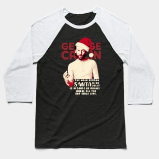 George Carlin Funny Christmas Baseball T-Shirt